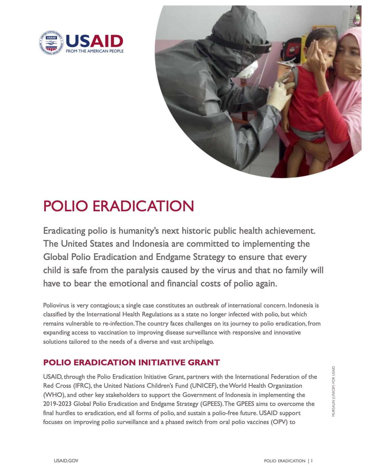 Polio Eradication Initiative Grant