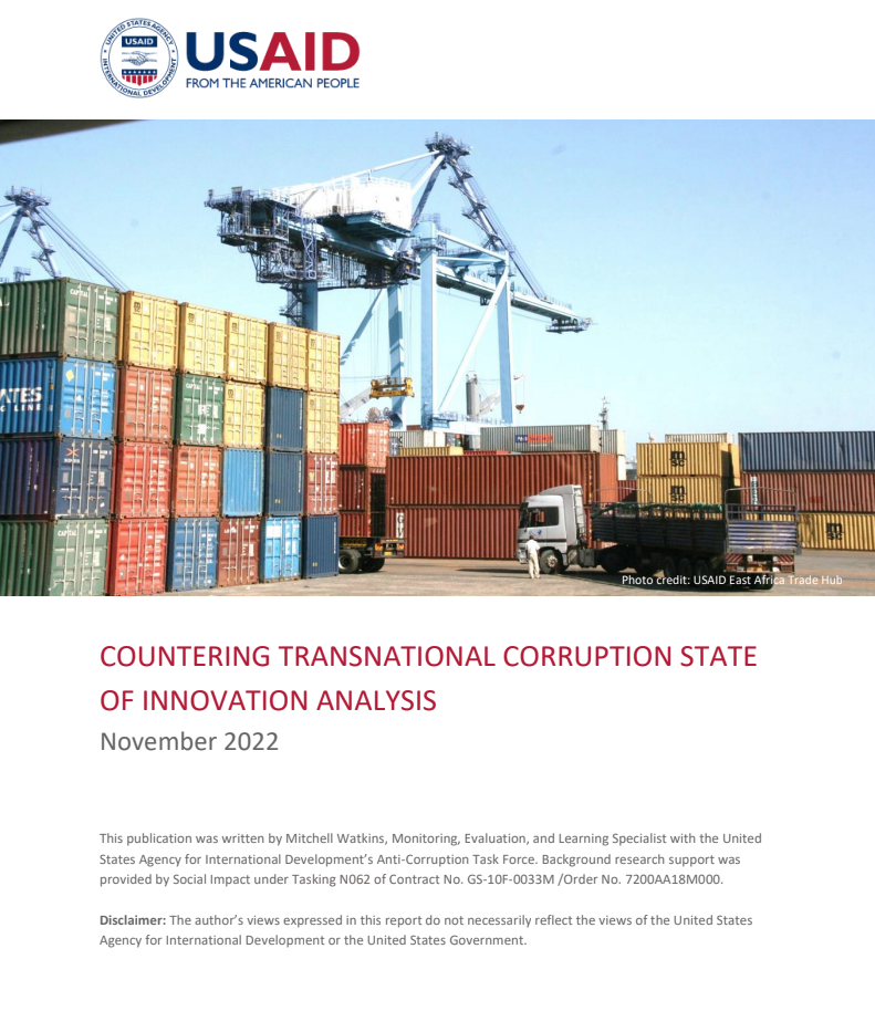 Countering Transnational Corruption State of Innovation Analysis