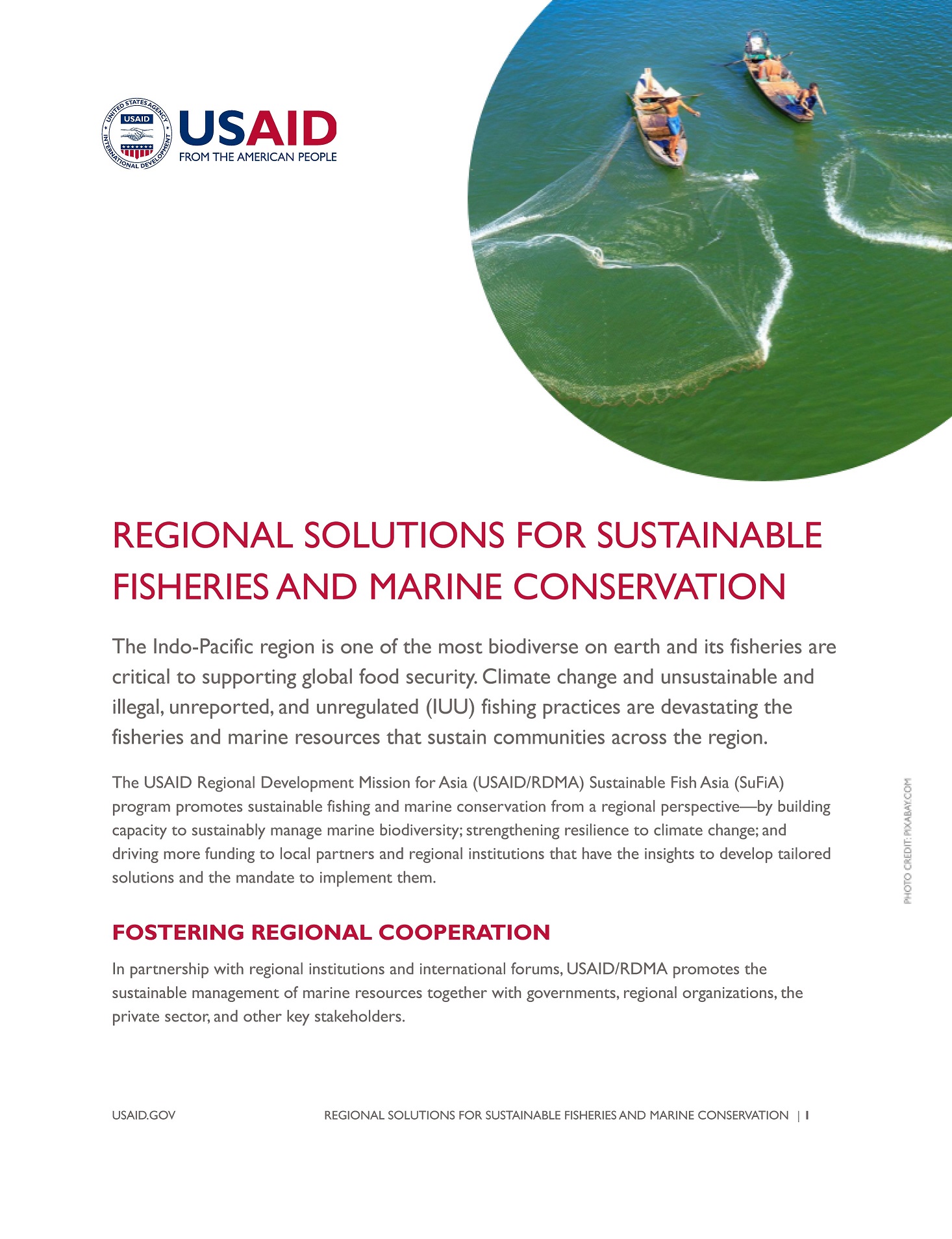 REGIONAL SOLUTIONS FOR SUSTAINABLE FISHERIES AND MARINE CONSERVATION  