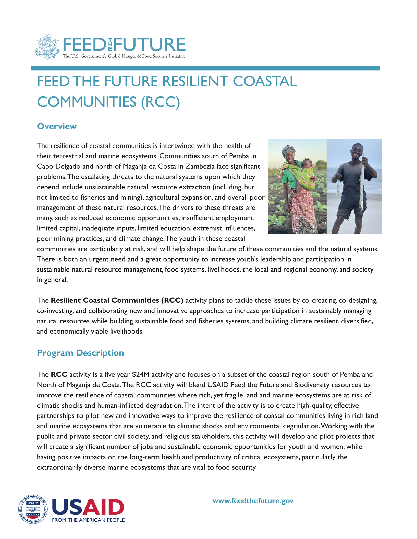 Feed the Future Resilient Coastal Communities (RCC) - Fact Sheet