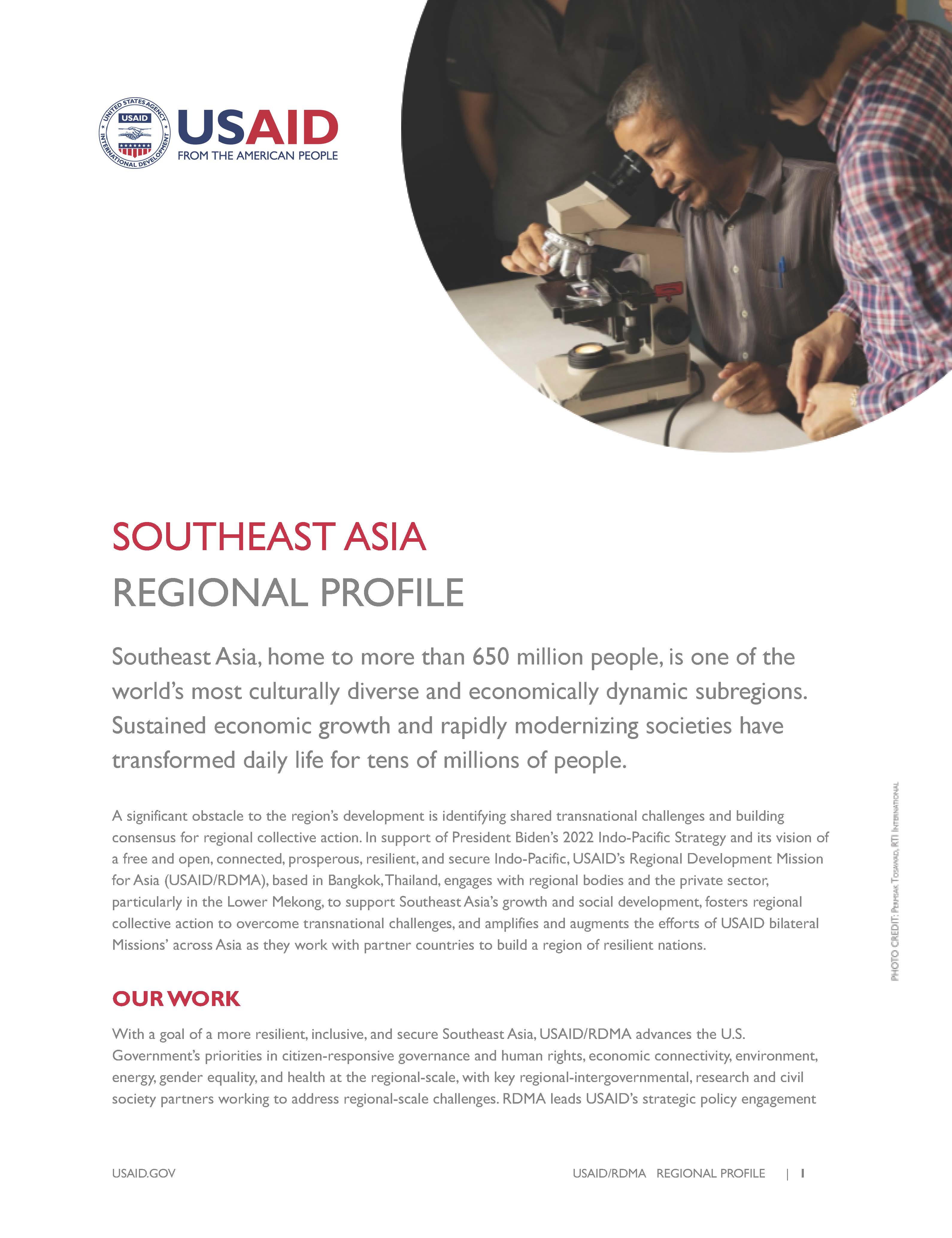 SOUTHEAST ASIA REGIONAL PROFILE