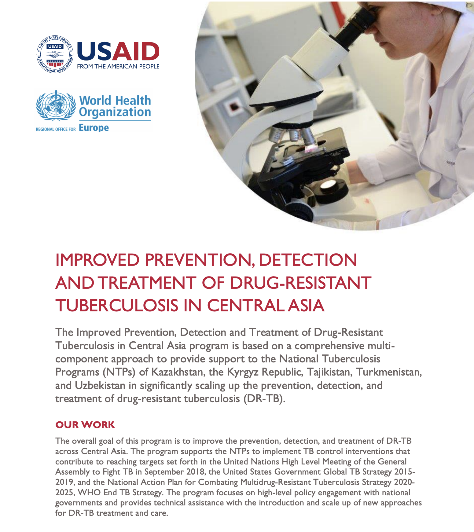 Improved Prevention, Detection and Treatment of Drug-Resistant Tuberculosis in Central Asia