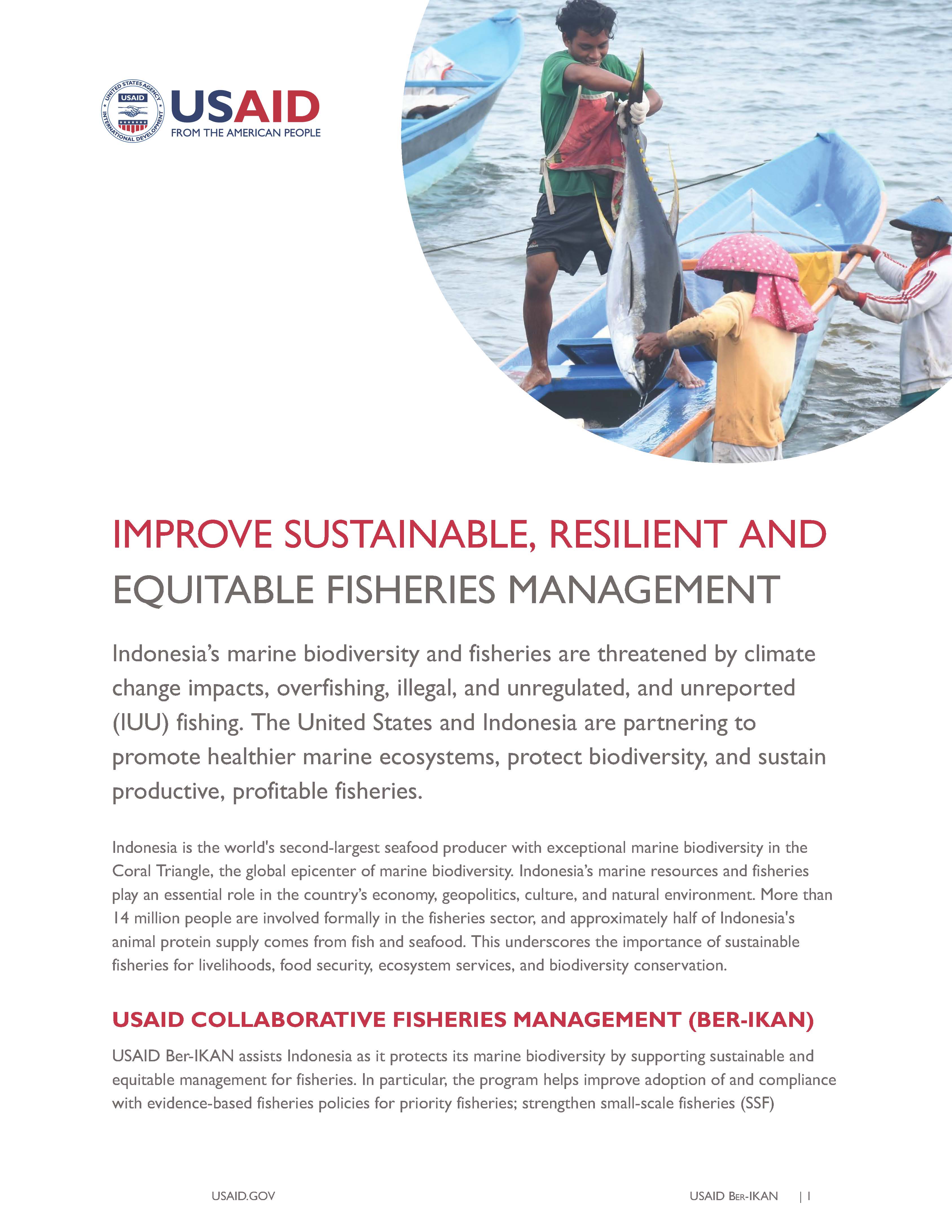 USAID Ber-IKAN: Improve Sustainable, Resilient and Equitable Fisheries Management