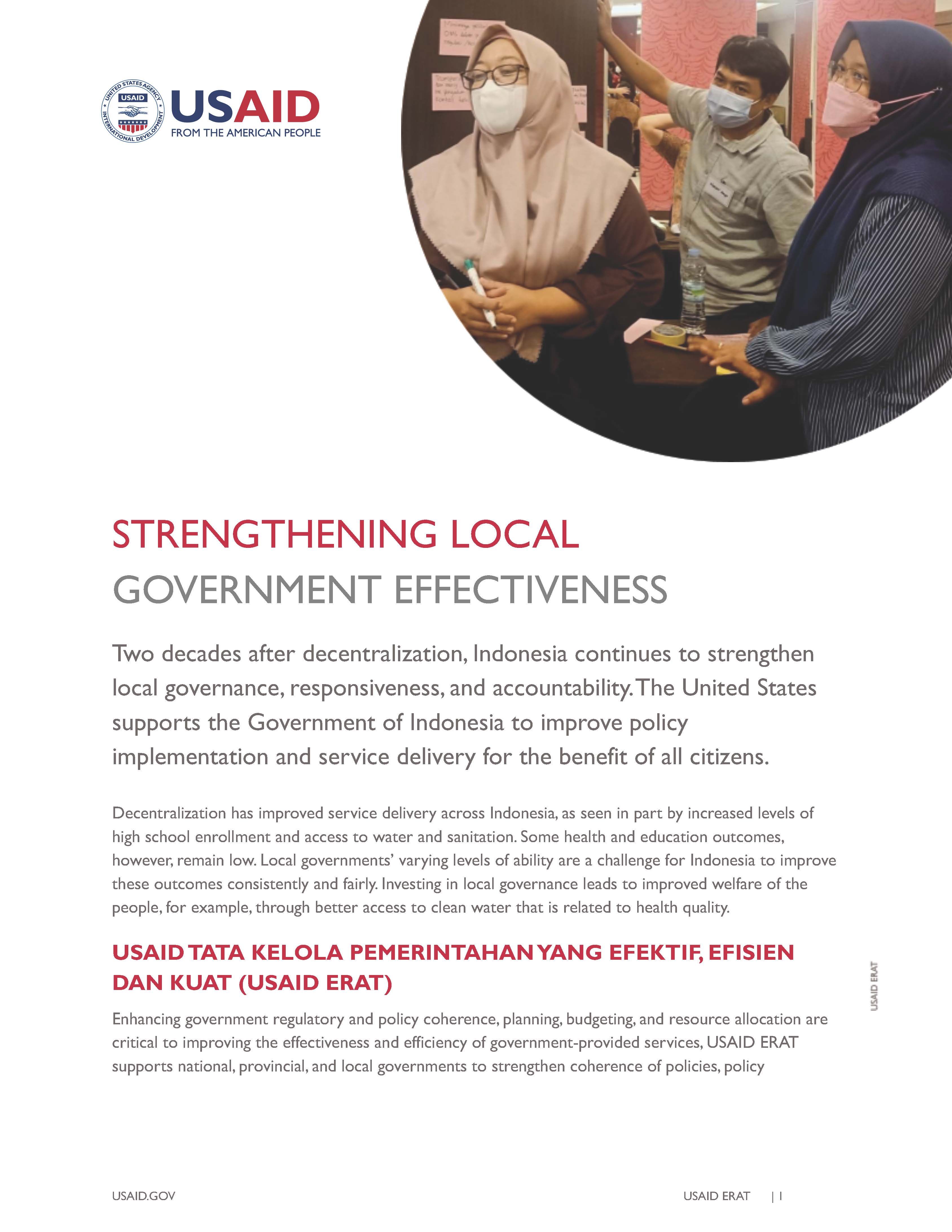 USAID ERAT: Strengthening Local Government Effectiveness