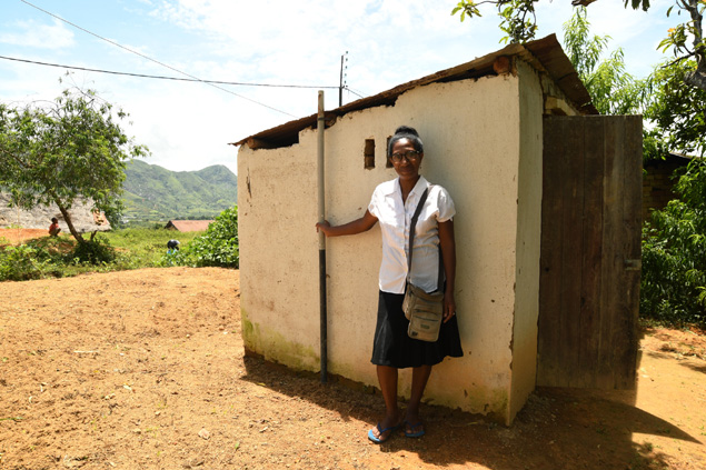 Practicing sanitation and hygiene in Madagascar.