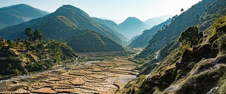 Farm areas just outside Chainpur, Bajhang District, Nepal.