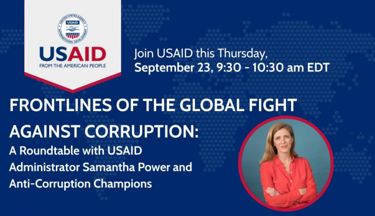 Frontlines Against the Global Fight Against Corruption: A Roundtable with USAID Administrator Samantha Power