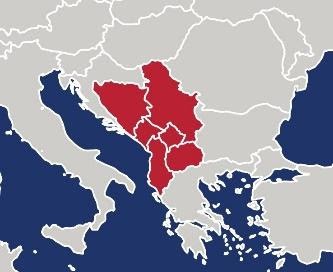 a map of the Balkan countries