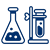 icon clipart of beakers & test tubes