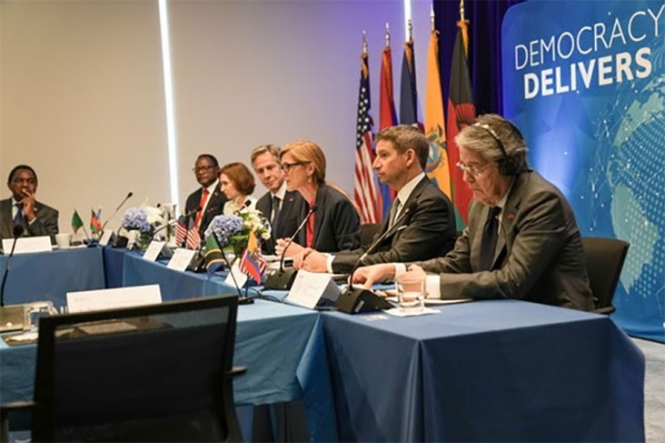 USAID Administrator Power and Secretary of State Blinken attend a roundtable discussion at UNGA 2022