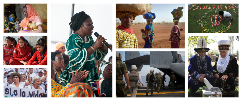 Photo collage of USAID's Bureau for Conflict Prevention and Stabilization photos from the field.